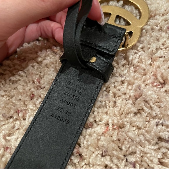 Gucci Leather belt with Double G buckle main image 8